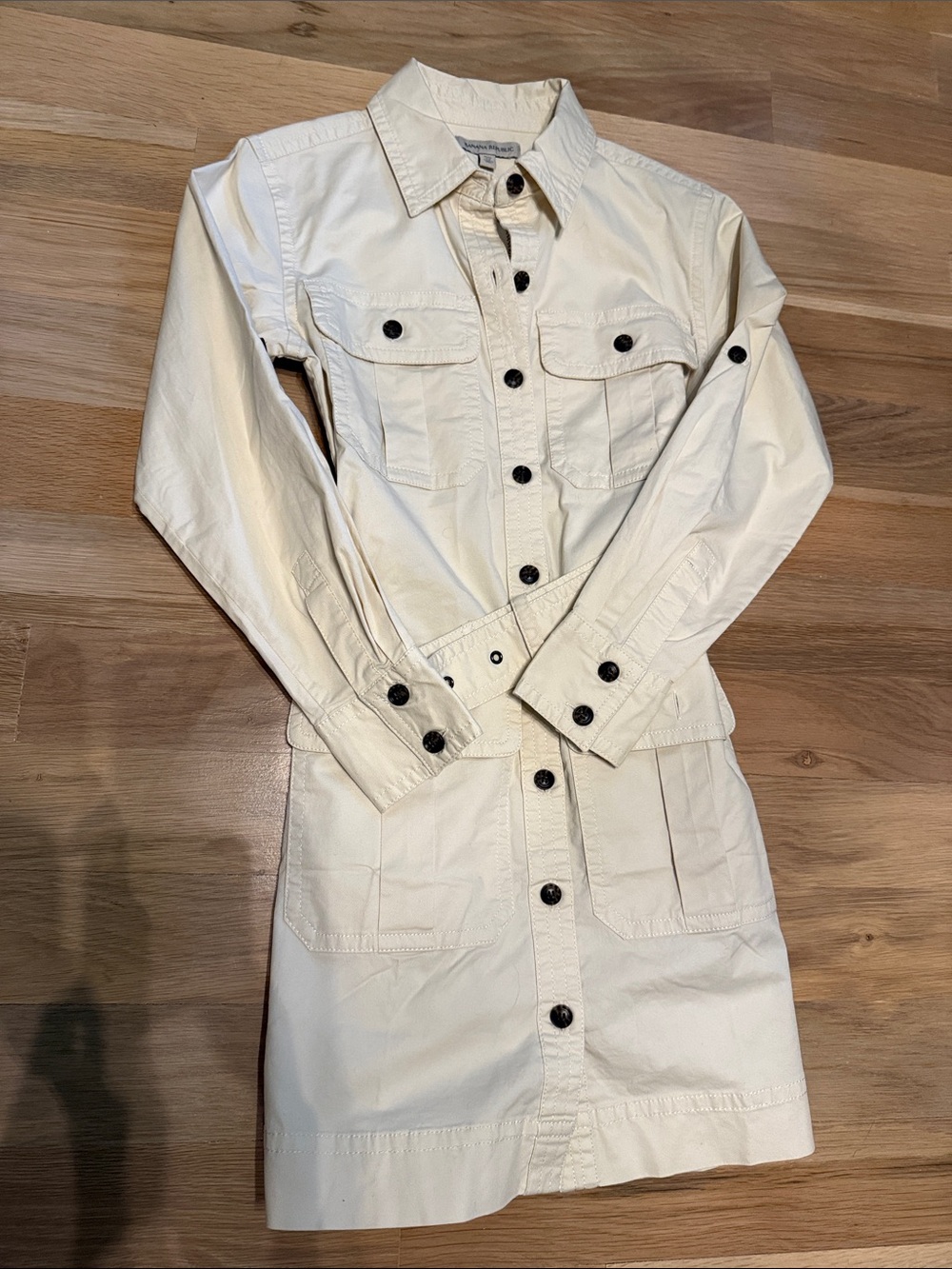 Banana Republic Cream Safari Dress
